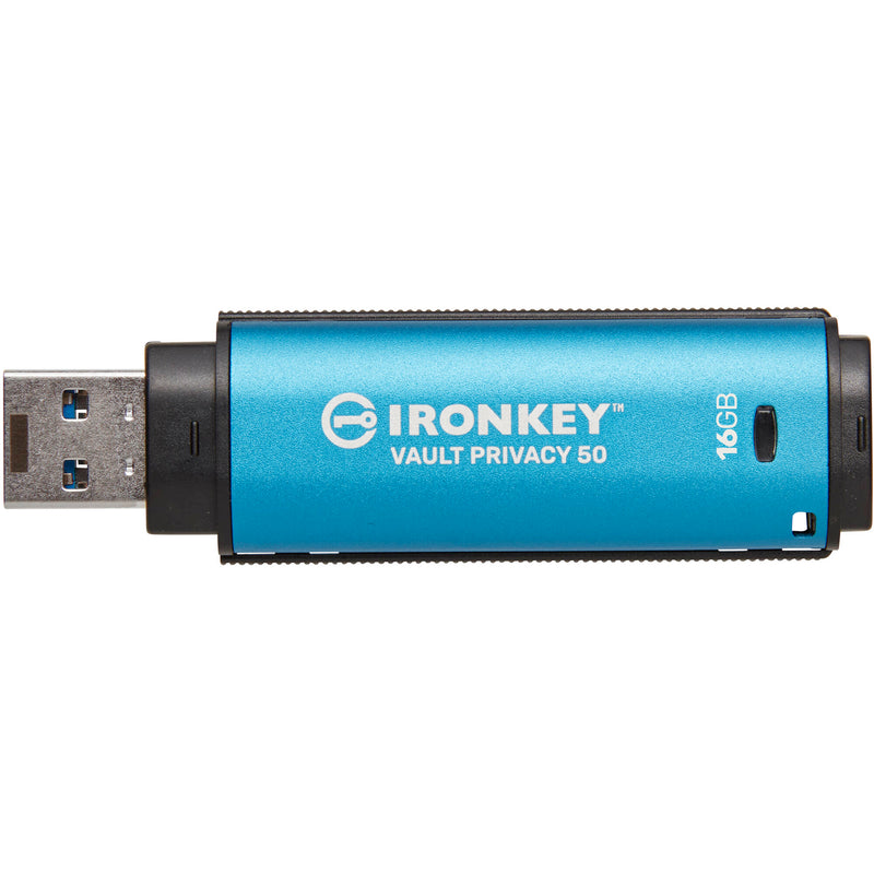 Kingston 16GB IronKey Vault Privacy 50 Series USB-A 3.2 Gen 1 Flash Drive (TAA Compliant)