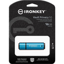 Kingston 16GB IronKey Vault Privacy 50 Series USB-A 3.2 Gen 1 Flash Drive (TAA Compliant)