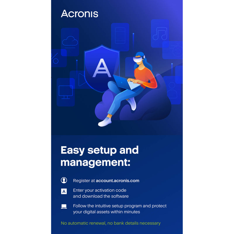 Acronis Cyber Protect Home Office Premium Edition (5 Windows or Mac Licenses, 1-Year Subscription, Download)