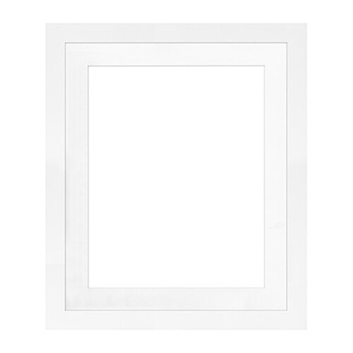 MCS Framatic Metro Frame with 20 x 24" Glass and 16 x 20" Mat (White)