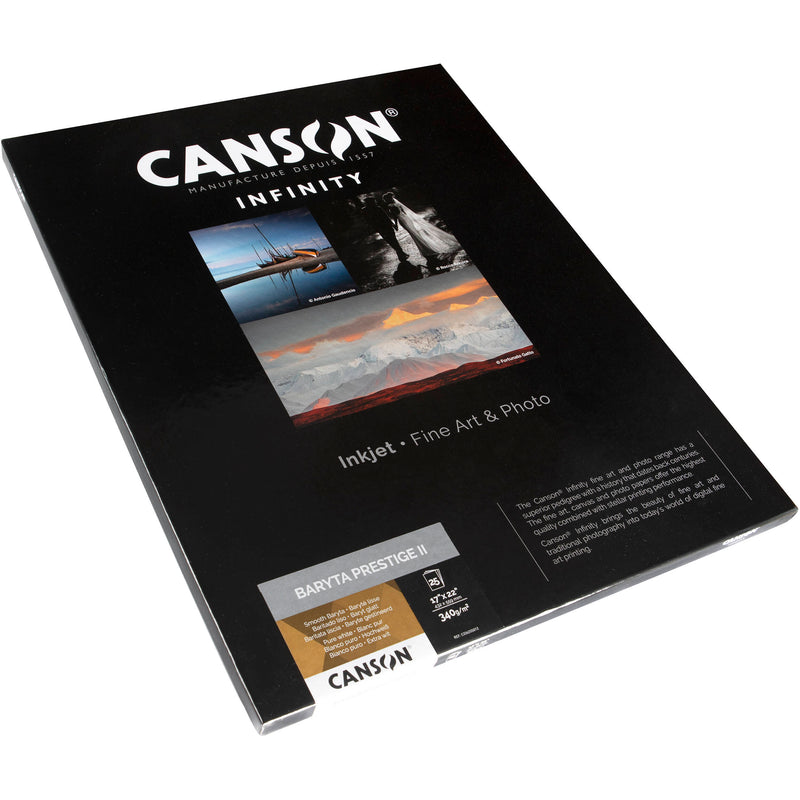 Canson Infinity Baryta Prestige II Glossy Paper (17 x 22", 25 Sheets)