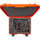 Nanuk Waterproof Hard Case with Custom-Cut Foam Insert for DJI RS 3 and RS 3 Pro Combo (Orange)