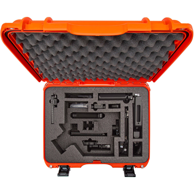 Nanuk Waterproof Hard Case with Custom-Cut Foam Insert for DJI RS 3 and RS 3 Pro Combo (Orange)