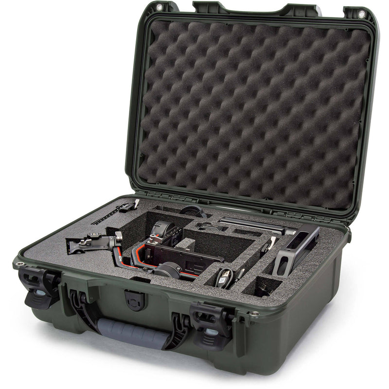 Nanuk Waterproof Hard Case with Custom-Cut Foam Insert for DJI RS 3 and RS 3 Pro Combo (Olive)