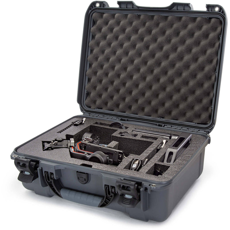 Nanuk Waterproof Hard Case with Custom-Cut Foam Insert for DJI RS 3 and RS 3 Pro Combo (Graphite)