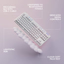 Logitech G G715 LIGHTSPEED Wireless Mechanical Gaming Keyboard (White Mist, GX Brown Switches)