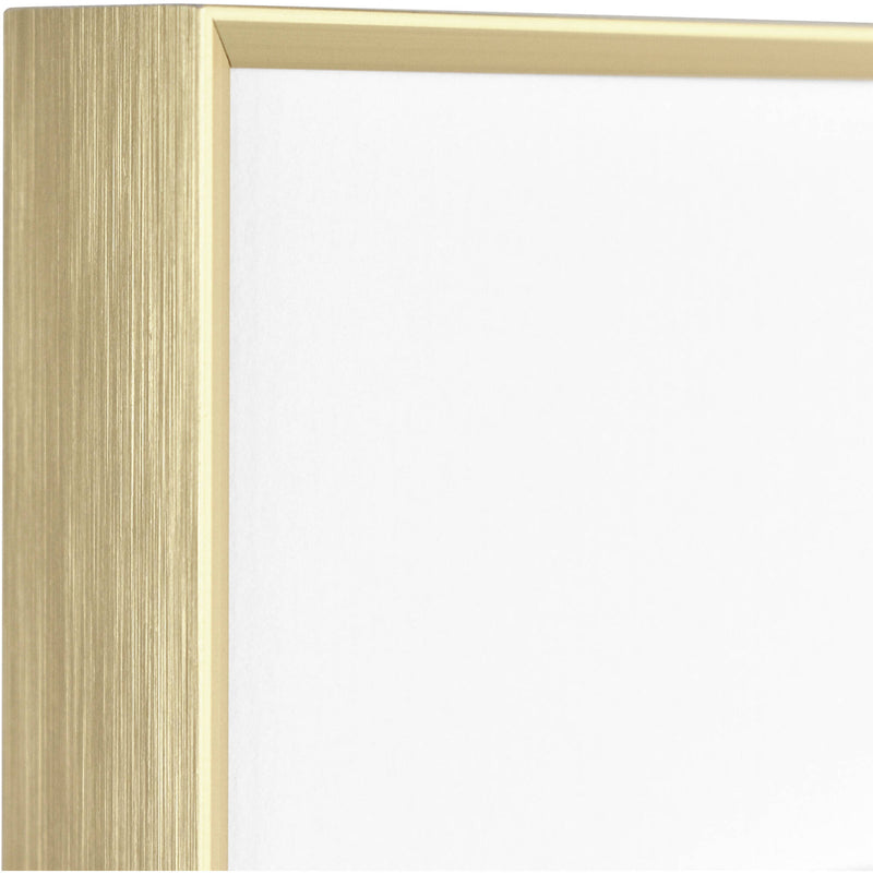 MCS Framatic Fineline Frame with 8 x 8" Glass & 5 x 5" Mat (Brass)