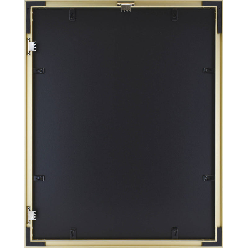 MCS Framatic Fineline Frame with 16 x 20" Glass & 11 x 14" Mat (Brass)