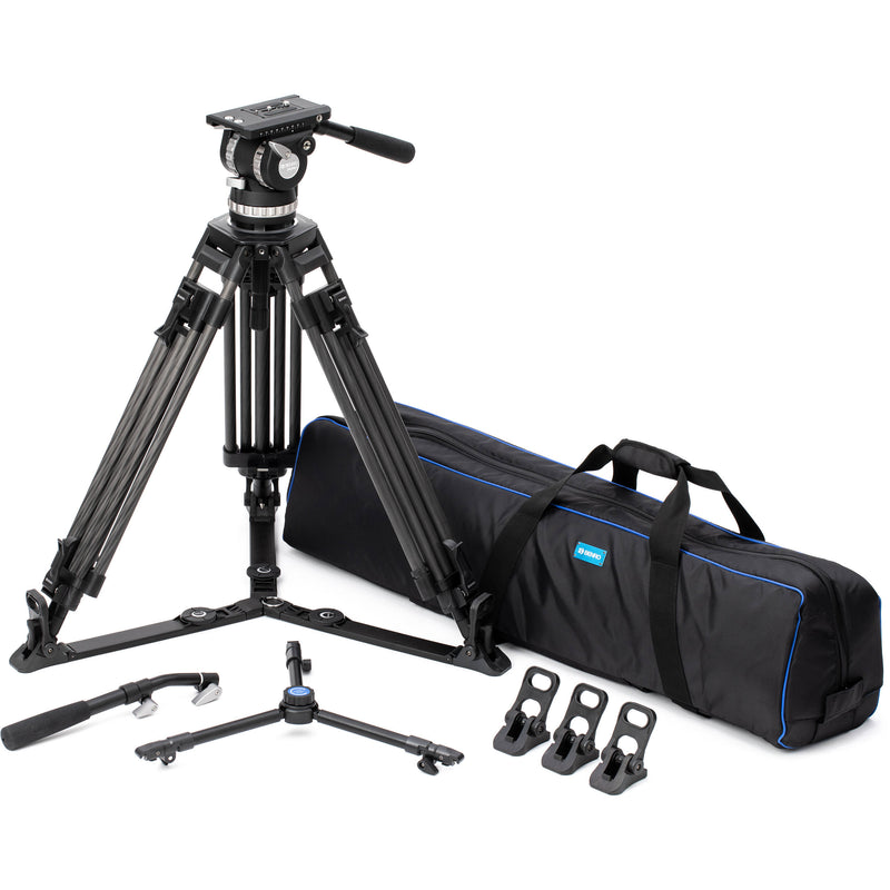 Benro BVX18 Carbon Fiber Pro Video Head and Tripod (39.6 lb Payload)