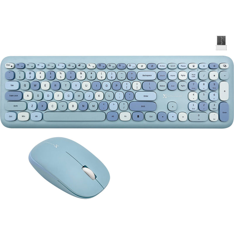 X9 Performance Wireless Keyboard and Mouse (Light Blue)