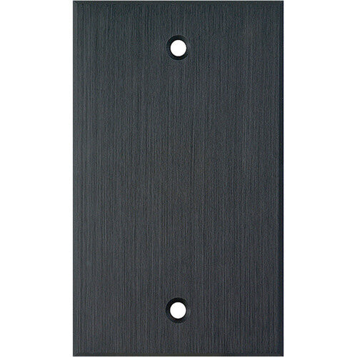 My Custom Shop Single-Gang Blank Wall Plate (Black Anodized Aluminum)