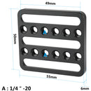 CAMVATE Mini Cheese Plate with 1/4"-20 Threaded Holes (Square)