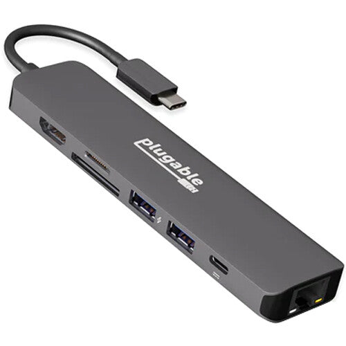 Plugable USB-C 7-in-1 Docking Station with Ethernet