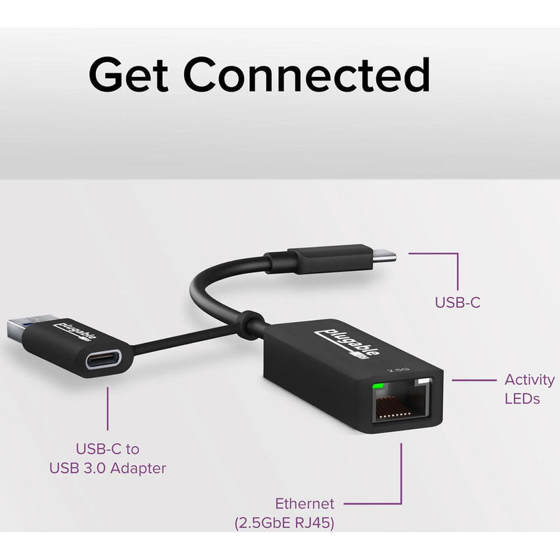 Plugable USB-A and C to 2.5 Gigabit Ethernet Adapter