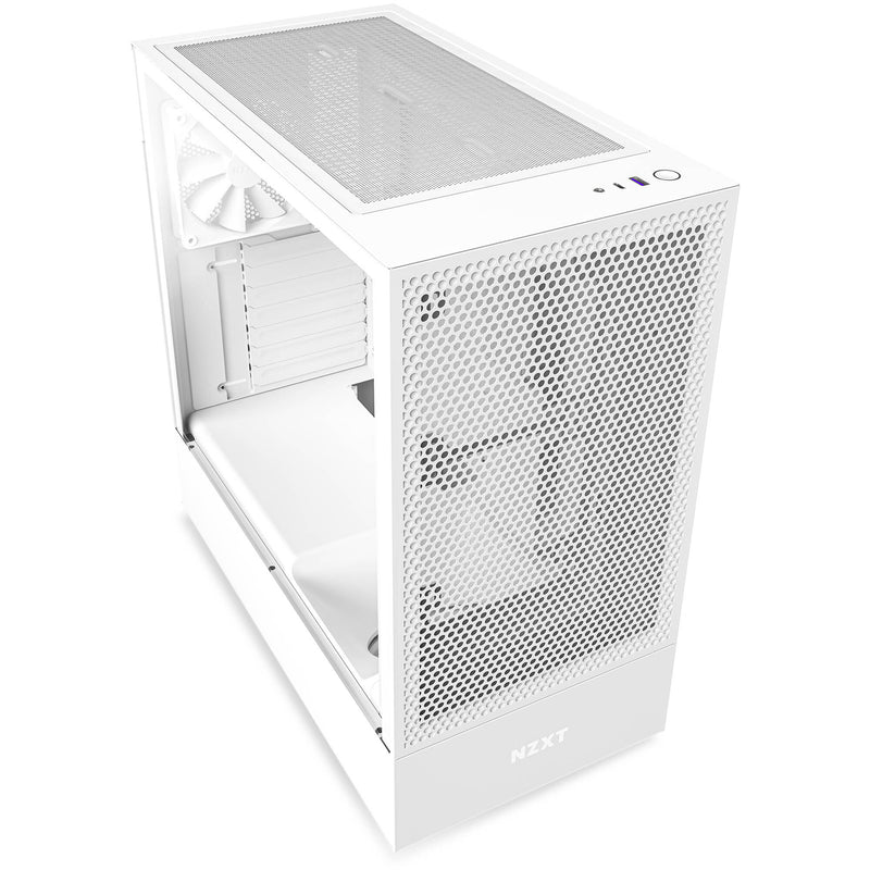 NZXT H5 Flow Compact Mid-Tower Airflow Case (White)