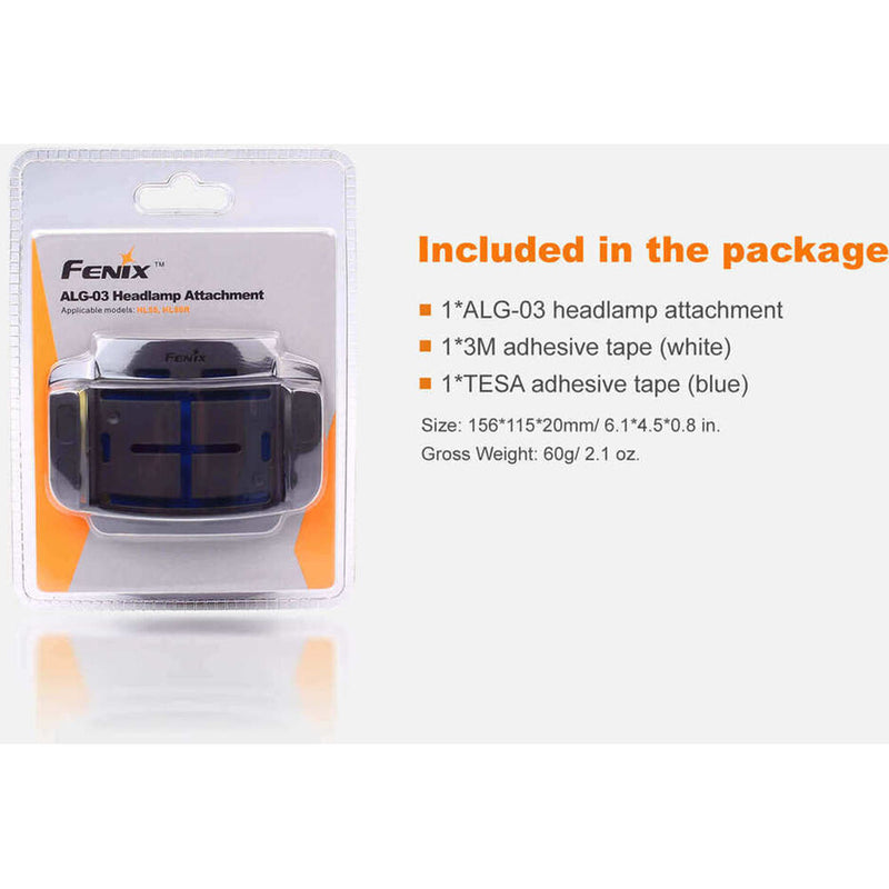 Fenix Flashlight ALG-03 V2 Headlamp Helmet Mount (Black)