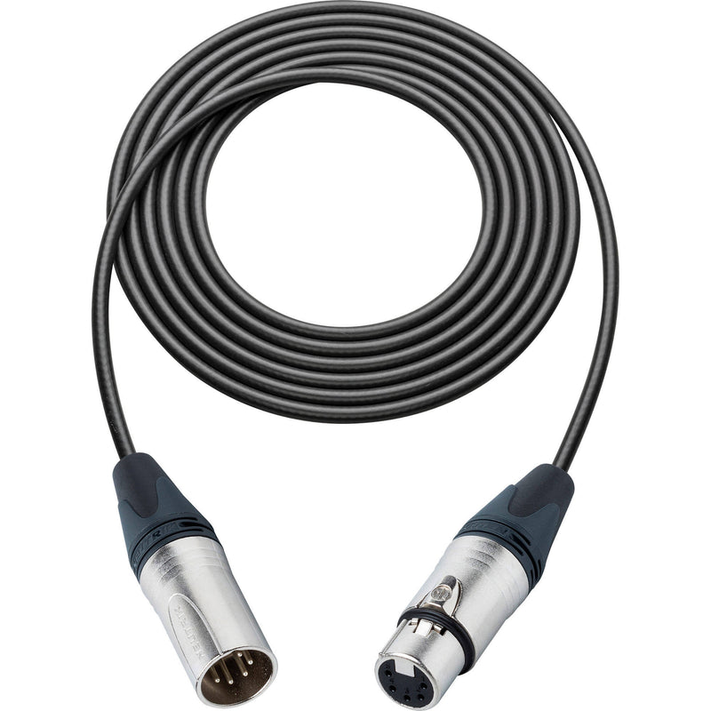 Sescom 5-Pin XLR Male to 5-Pin XLR Female Belden Star Quad Mic Cable (75')