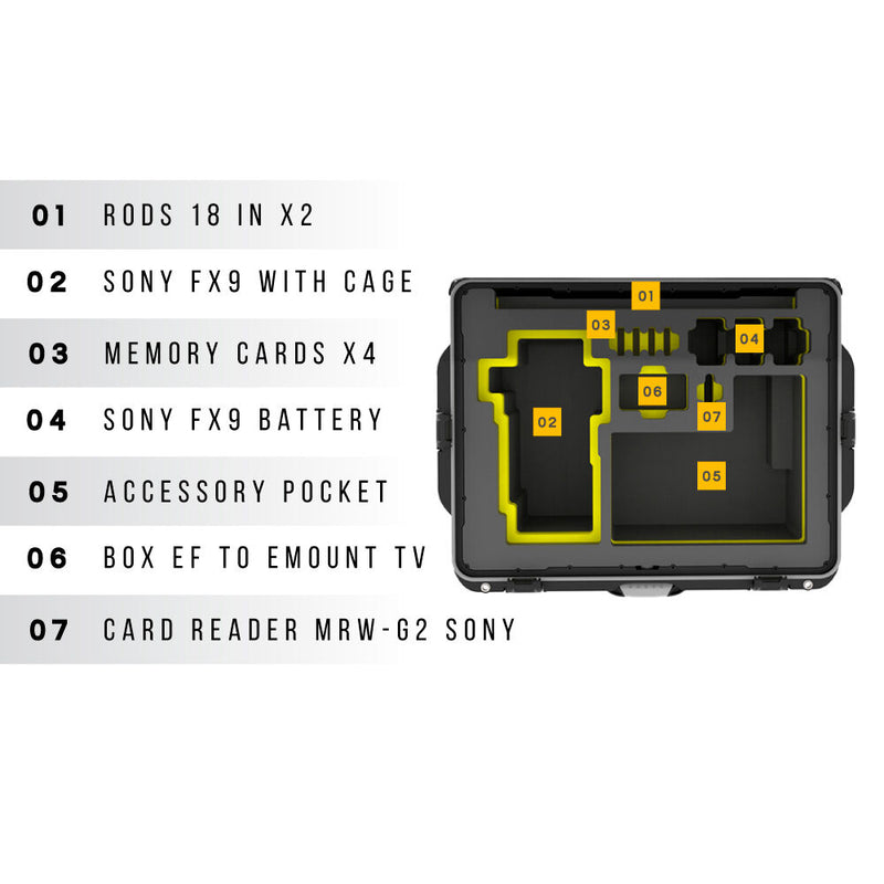 Foama Studio Case for Sony FX9 (Black Insert)