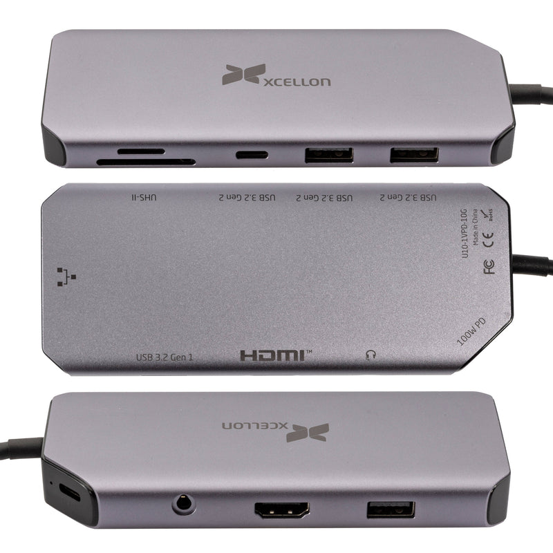 Xcellon Pro Hub 10 10-in-1 USB-C 3.2 Gen 2 Hub