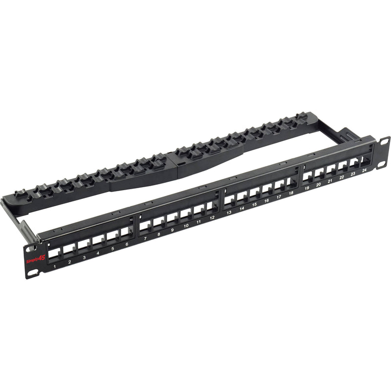 Simply45 S45-2024SU 24-Port Shielded Unloaded Keystone Patch Panel