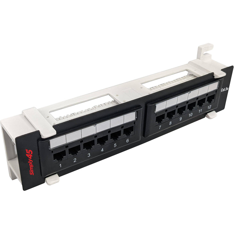 Simply45 S45-2512 12-Port Cat 5e UTP Wall Mount Patch Panel