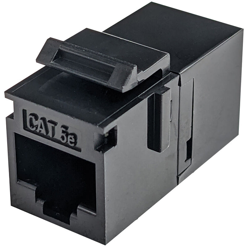 Simply45 Cat 5e Unshielded Keystone Feed-Thru Coupler (Black)