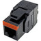 Simply45 S45-3600B Cat 6/6a UTP 180 Degree Keystone Jack (Black)