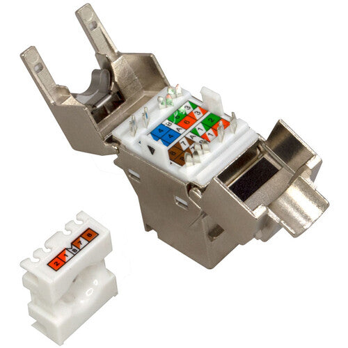 Simply45 10GBaseT STP 180&deg; Shielded Keystone RJ45 Jack