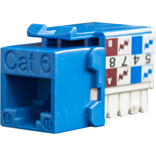 Simply45 Cat6 90&deg; Unshielded Keystone Jack (Blue)