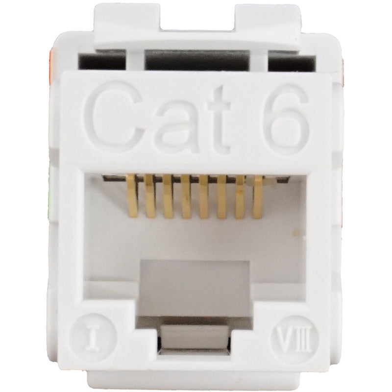 Simply45 Cat6 90&deg; Unshielded Keystone Jack (White)