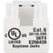 Simply45 Cat6 90&deg; Unshielded Keystone Jack (White)