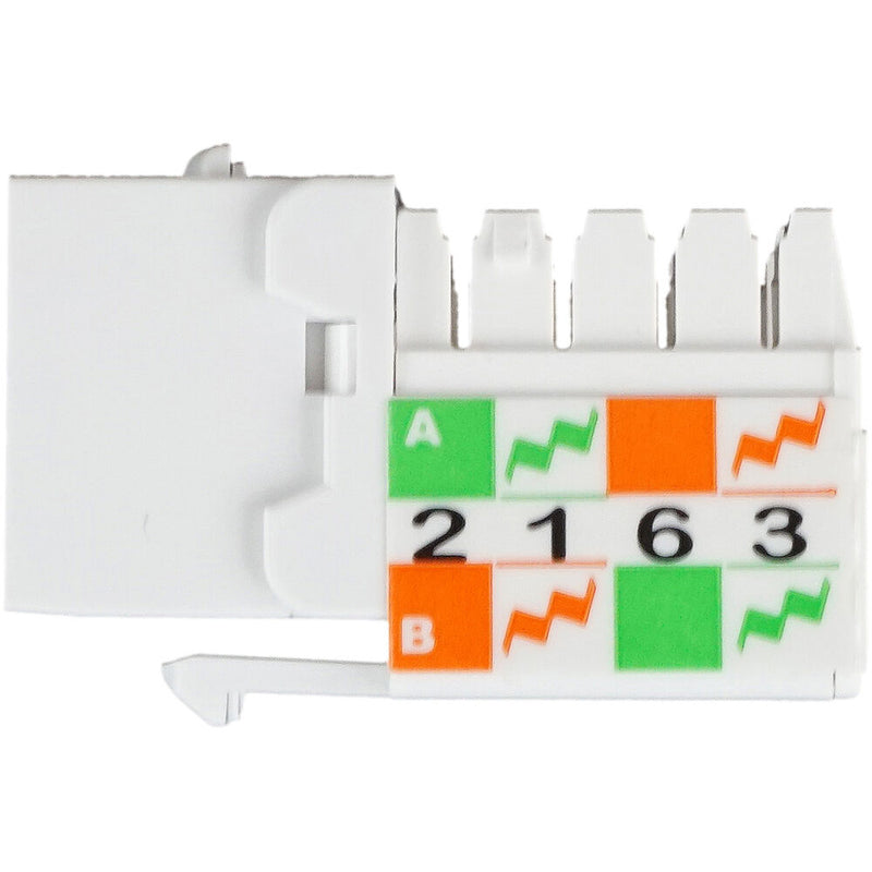 Simply45 Cat6 90&deg; Unshielded Keystone Jack (White)