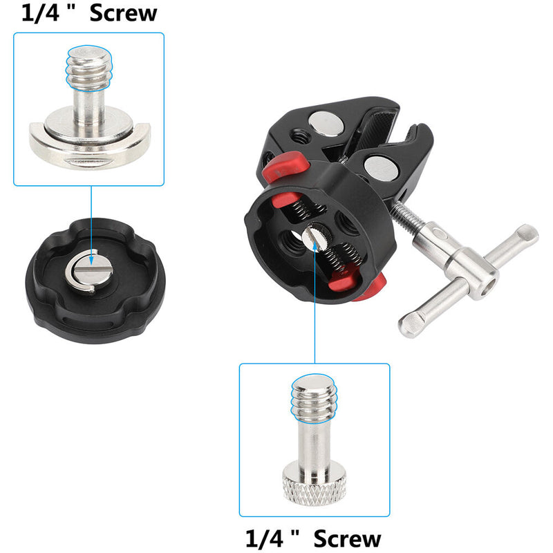 CAMVATE Super Crab Clamp with 1/4"-20 Quick Release System