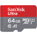 SanDisk 64GB Ultra UHS-I microSDXC Memory Card with SD Adapter