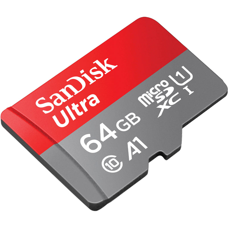 SanDisk 64GB Ultra UHS-I microSDXC Memory Card with SD Adapter