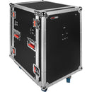 Gator GTOUR16U-TBL ATA Road Rack Case with Dual Fold-Out Tables (17" Depth, 19 RU, with Casters)