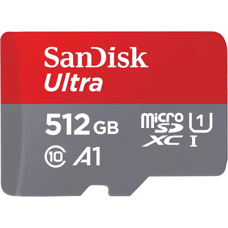 SanDisk 512GB Ultra UHS-I microSDXC Memory Card with SD Adapter