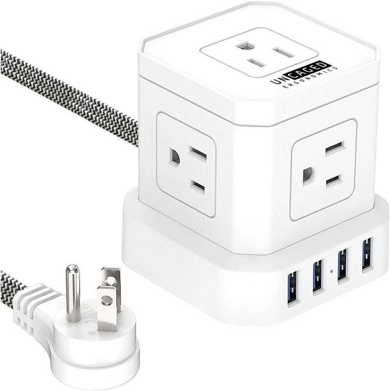 Uncaged Ergonomics Cube USB Power Strip (White)