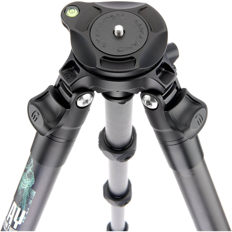 3 Legged Thing Jay Carbon Fiber Travel Tripod Legs with Quick Leveling Base (Matte Black)