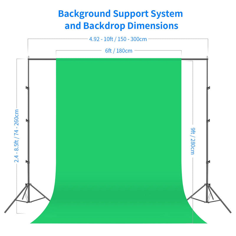 Neewer 4-Light Kit with Background Support System