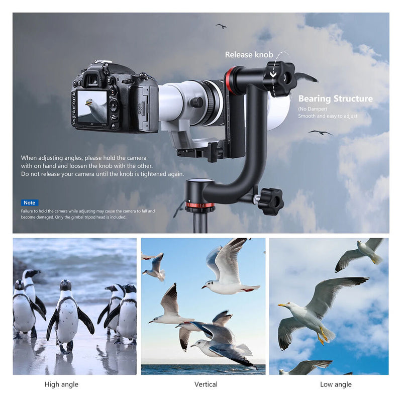 Neewer GM101 Heavy Aluminum Alloy Gimbal Tripod Head