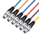 Neewer XLR Male to XLR Female Microphone Cable (3.3', Multicolor 6-Pack)