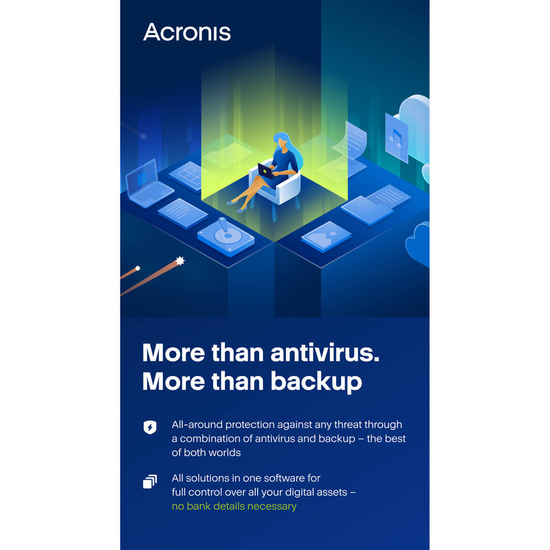 Acronis Cyber Protect Home Office Advanced Edition with 500GB Cloud Storage (5 Windows or Mac Licenses, 1-Year Subscription, Download)