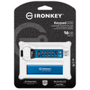 Kingston 16GB IronKey Keypad 200 USB 3.2 Gen 1 Flash Drive