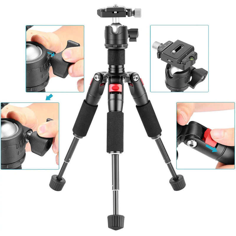 Neewer M521 Desktop Mini Tripod with Arca-Type Ball Head (19.7")