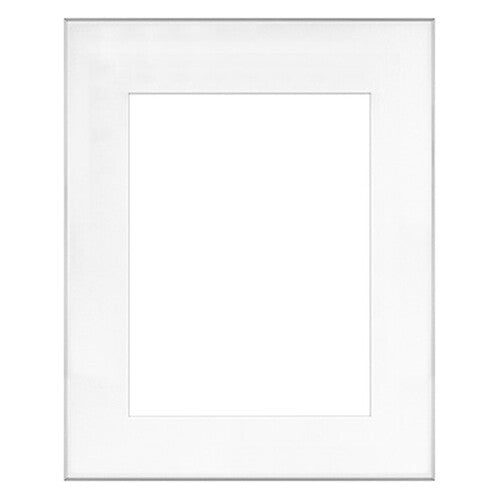 MCS Framatic Fineline Aluminum Frame with 16 x 20" Glass and 11 x 14" Mat (Silver)