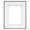 MCS Framatic Fineline Aluminum Frame with 8 x 10" Glass and 5 x 7" Shadow Mat (Black)