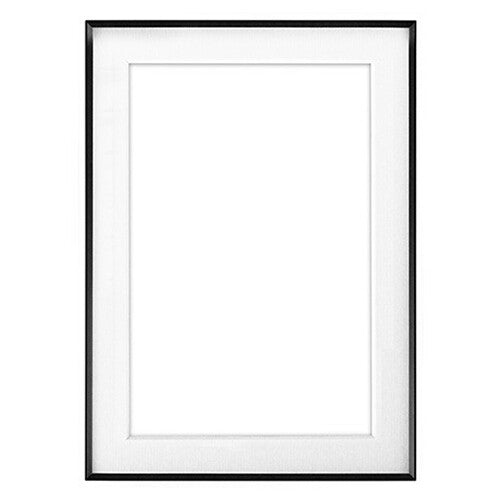 MCS Framatic Fineline Aluminum Frame with 5 x 7" Glass and 4 x 6" Mat (Black)