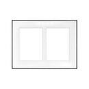 MCS Framatic Fineline Aluminum Frame with 9.5 x 12.75" Glass and Two 5 x 7" Mats (Black)