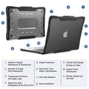 TechProtectus Hinge Protection Light Rugged MacBook Case & Keyboard Cover (Black)